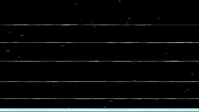 retro vhs glitch noise overlay with horizontal static lines on black screen