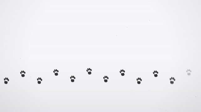 Paw prints minimal background pattern cute animal footprints trail