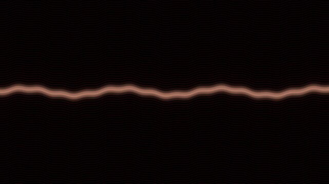 Red warped scanlines and rolling scan beam on black video