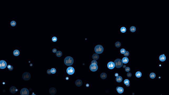 Social media live streaming hearts reactions like fountain animated, like emoji stream reactions social media thumb icon flying animation, Floating hearts and smiling emoji animation 