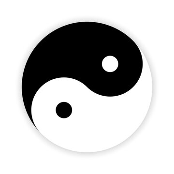 Illustrating the yin and yang symbol, this design depicts two interlocking shapes representing opposing forces. The black and white halves embody balance and harmony in life.