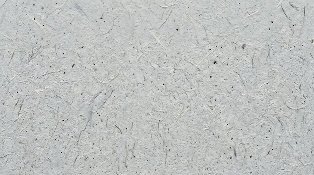 Textured handmade paper background with fibers and small dark particles