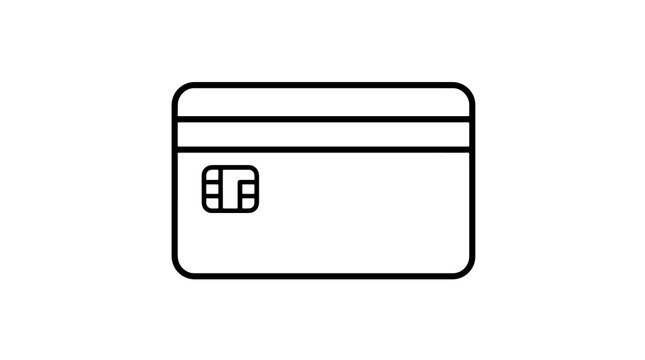 Generic credit card flat icon design for payment and financial services