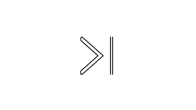 Media control fast forward button icon with thin lines on clear layer