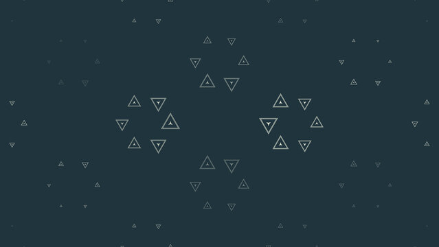 Small and large outlined triangles drift across a deep teal field, creating a quiet contemporary texture with spacious composition for websites, packaging, and editorial layouts.