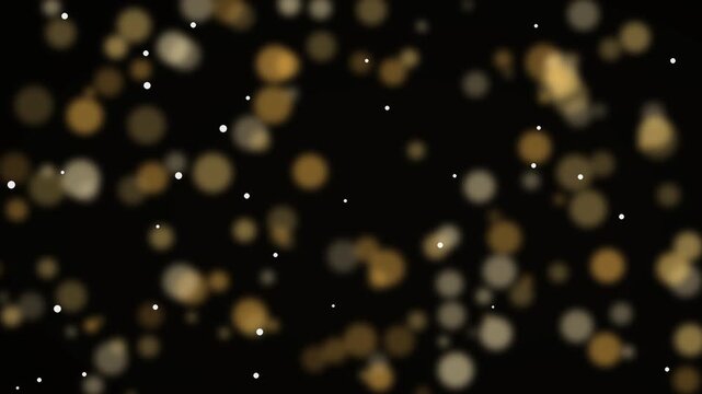 Fondo de purpurina cometa negro y dorado en bucle sin costuras