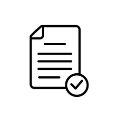 Approved Document Vector Icon with Checkmark Symbol © Artistianminds