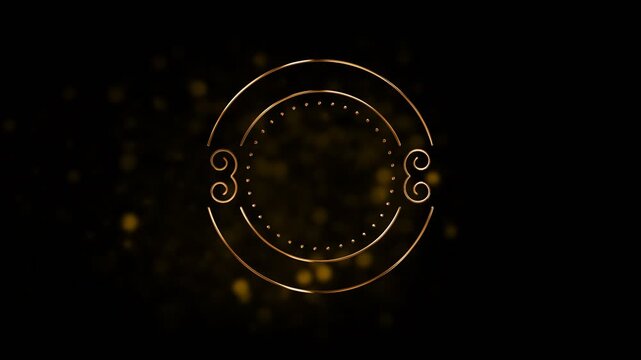 abstract elegant luxury shining line frame empty space text titles with alpha channel