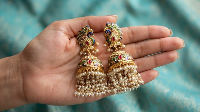 Elegant Collection of Intricate Gold Filigree Cylindrical Pendants Resting on a Natural Textured Stone Surface