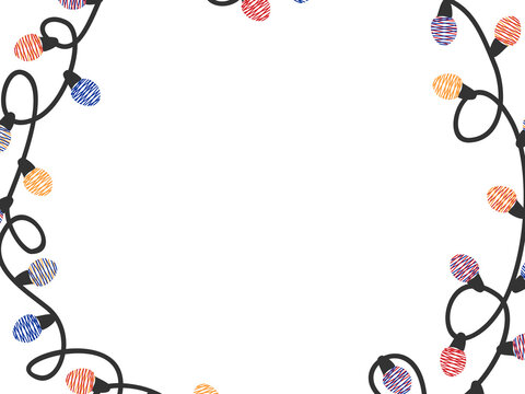 Subtle dark Christmas botanical corner border frame