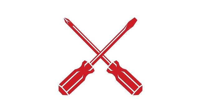 Crossed Screwdrivers Industrial Tool Symbol