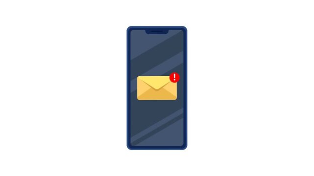 New email message notification on Smart Phone Screen