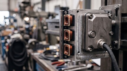 Fototapeta premium Electromagnetic Lateral Guidance Sensor Pod on Maglev Sub-chassis
