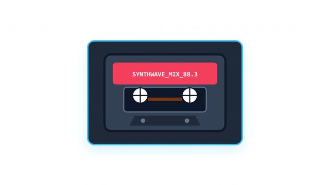 Six retro audio cassette tapes in a grid on white background