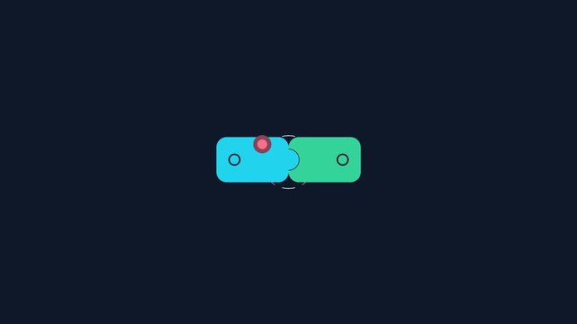  Animated handshake deal agreement, flat vector business partnership concept, seamless
loop