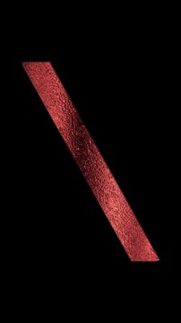 Bronze symbol "Backslash", alpha channel, loop