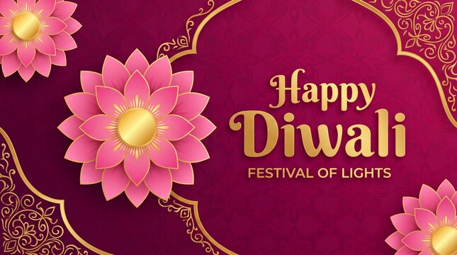 Happy Diwali vector illustration. Festive Diwali and Deepawali card. The Indian festival of lights