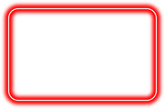 Red rounded rectangular frame outline label border line design element