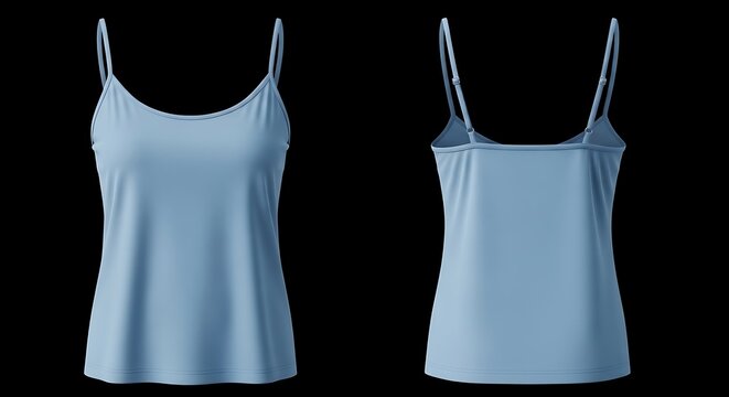 mockup of a baby blue color camisole top
