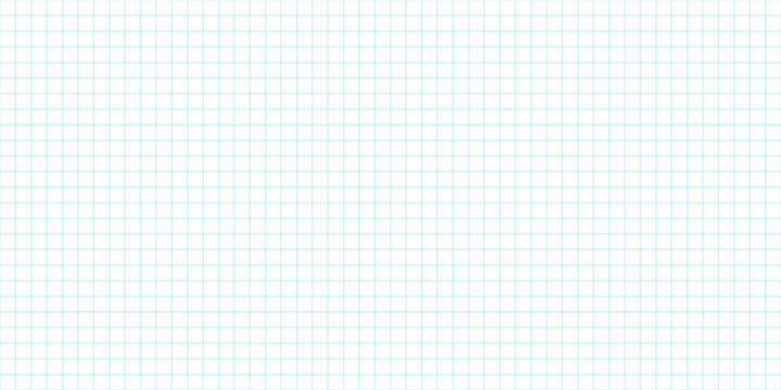 Graph paper notebook sheet with light blue square grid, clean school exercise book background, squared paper texture for math, notes, sketches and study, minimal stationery flat lay, education concept