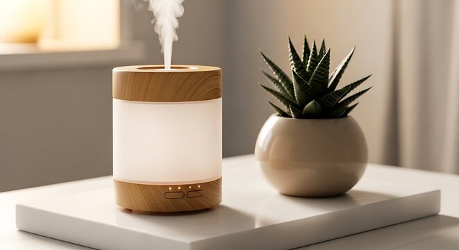 wood grain aroma diffuser at home