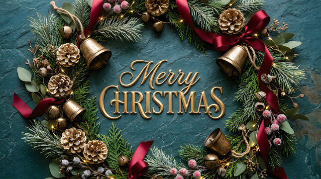 A beautiful christmas wreath festive decorations and holiday cheer for a joyful season