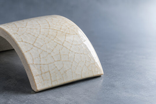 Porcelain glaze crazing crack network illustration