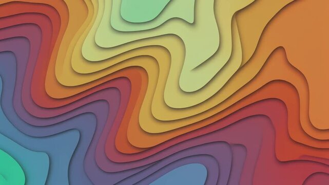 Vibrant, undulating topographic lines in a warm, layered color spectrum create a visually striking abstract pattern ideal for website backgrounds or graphic design elements