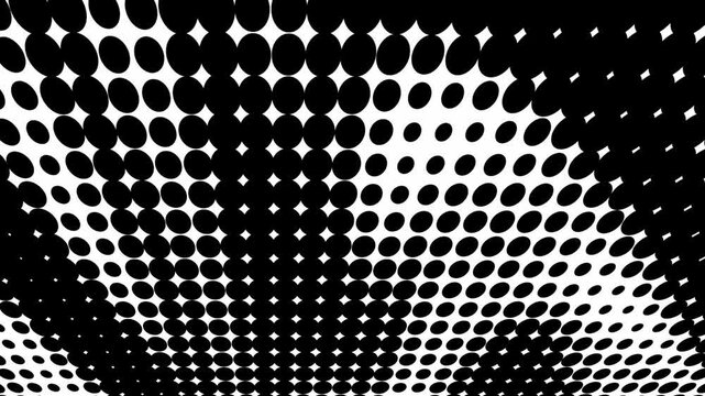 Abstract Black and White Halftone Dot Pattern motion video Background