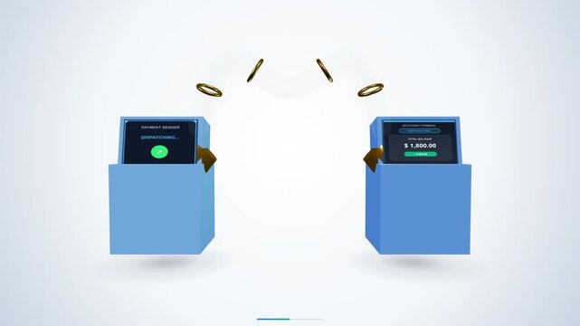 Direct deposit digital payment transfer between two banking terminals