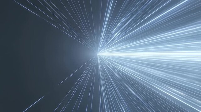 Blue light rays converging toward a bright center