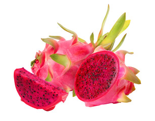 Fototapeta premium dragon fruit isolated on transparent png background 