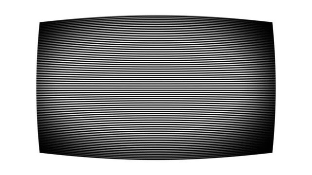 CRT scan lines VHS noise with vignette effect on white background. animated noise overlay for CRT effects, retro video editing,  Static tv black and white noise caused by bad signal reception 4k