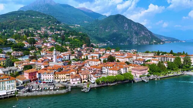 View of Menaggio on the shore of Lake Como, Italy