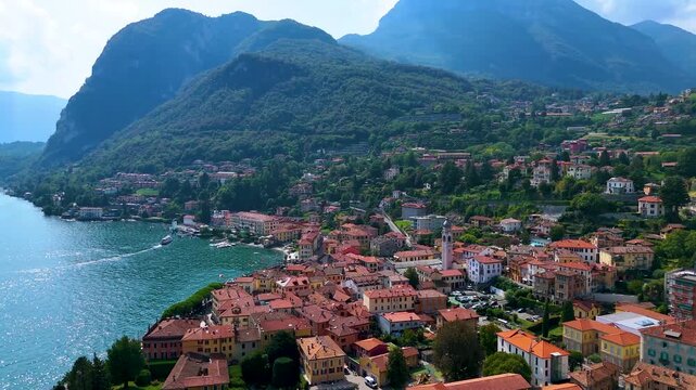 View of Menaggio on the shore of Lake Como, Italy