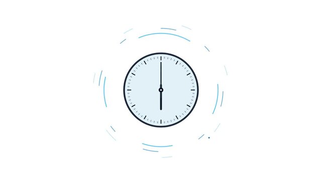 Minimalist clock animation showing passage of time