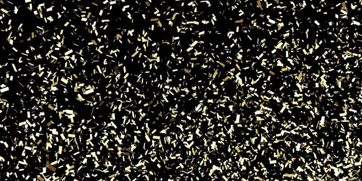 Gold dust particles fly in slow motion in the air lingering slowly. Dust Particles Background Bokeh Lights Background on Black Background 4k Footage Snow Particles Background.