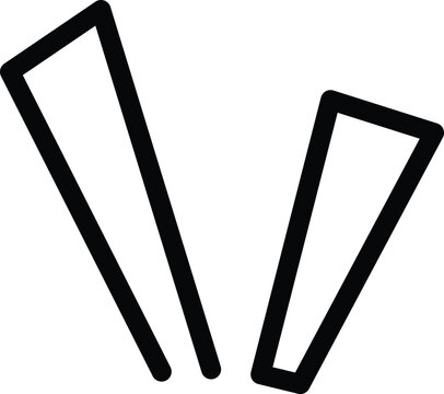  Abstract black strokes on white background two thick diagonal lines