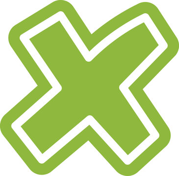 Abstract green and white cross shape