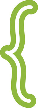 Abstract green and white flowing lines forming a stylized organic shape