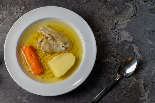 Traditional Hungarian Chicken Soup Bowl