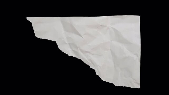 Torn Corner White Paper Overlay Transparent Background Animated Overlay
