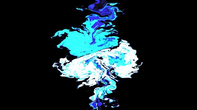 Vibrant blue glowing fluid splash energy motion graphic background