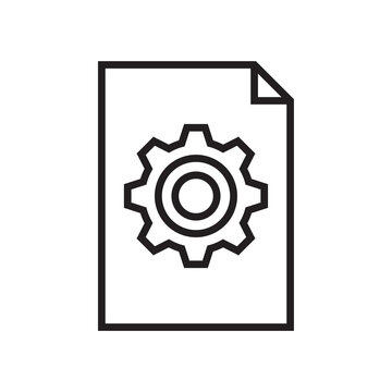 Technical Documentation Process File Line Icon