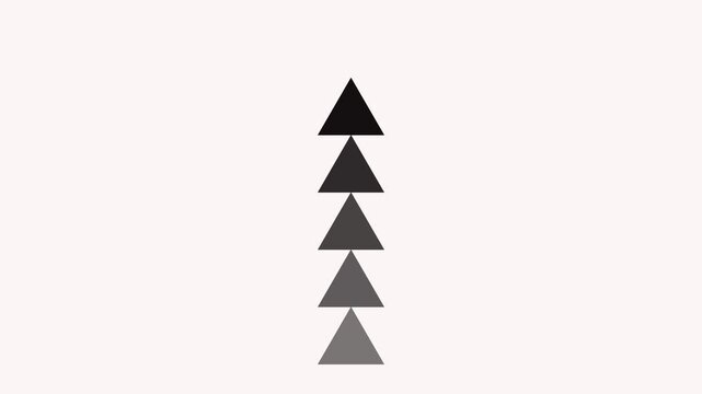 Upward Direction Back Arrow Animation on Clean White Background.4k video