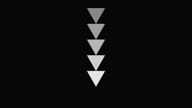 Downward White Arrow Moving Animation on Dark Background