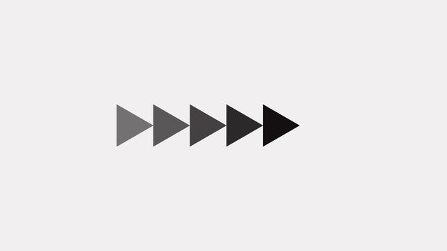 Fast Forward Playback Symbol Loop Animation on White Background