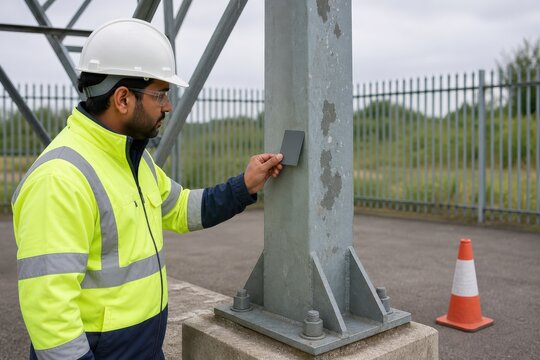Water Tower Inspection - Elevated Tank Coating Condition Check in Service Yard