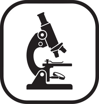Laboratory microscope science research biology medical vector icon   