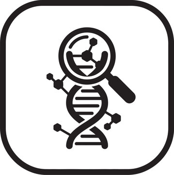 DNA strand analysis science biotechnology genetics research vector icon